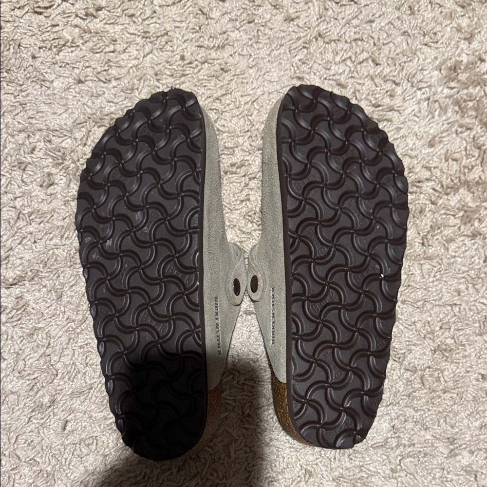 Birkenstock Gray Suede Mules - Picture 2 of 4